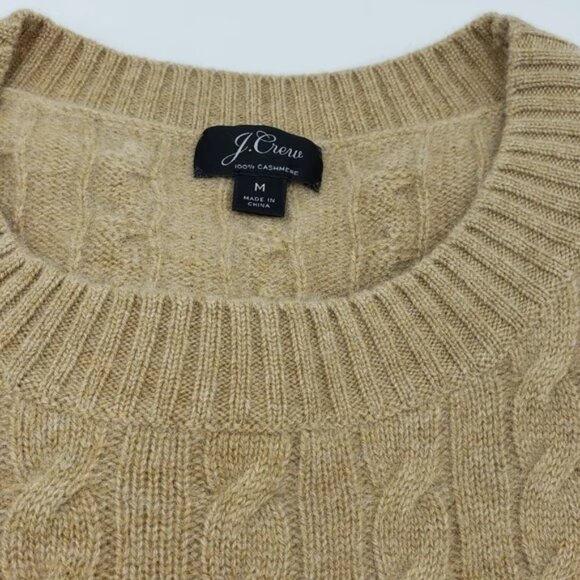 J. Crew Cashmere Cable-knit Sweater Camel - Picture 6 of 8